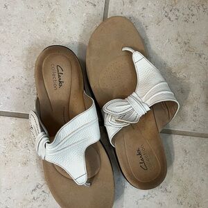 Clarks Women's White Sandals
